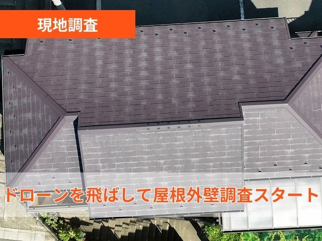 現地調査　ドローン